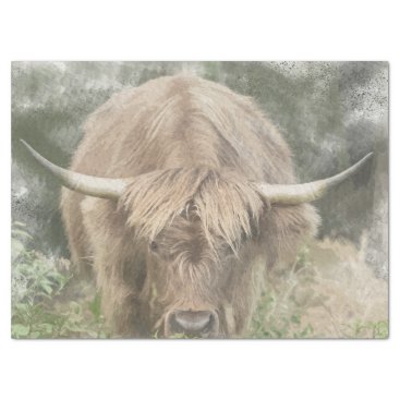Highland Coo Tissue Decoupage Paper