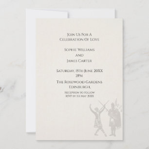 Highland Couple Silhouette Wedding Invitation