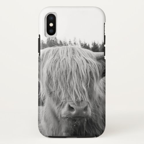 Highland Cow 6 wall art  iPhone X Case