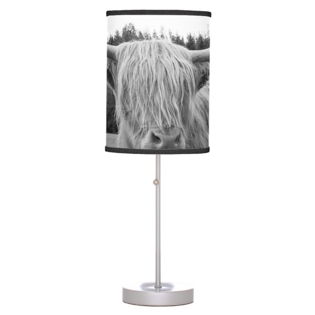 Highland Cow #6 #wall #art  Table Lamp (Front)