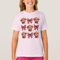 Highland Cow and Christmas Coquette Bow