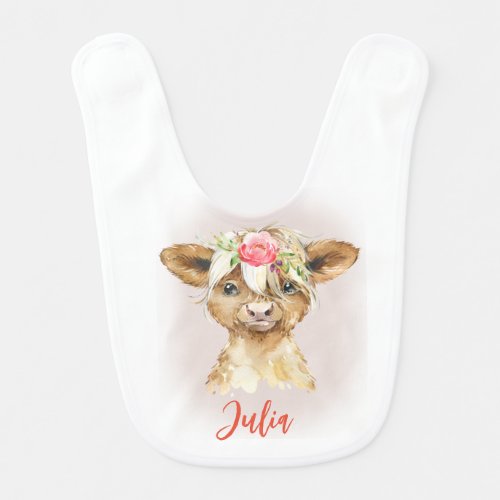 Highland Cow Baby Bib