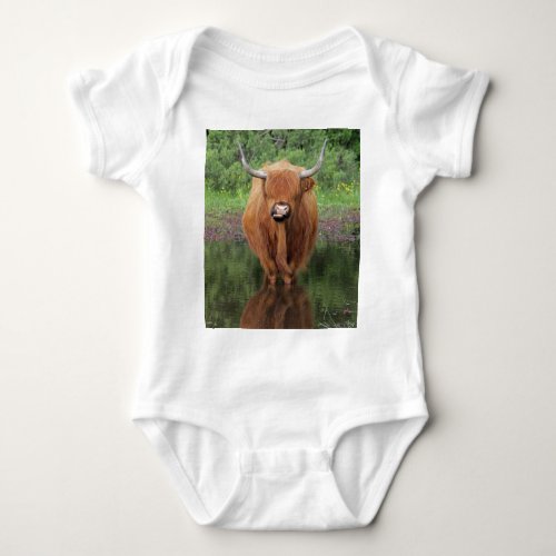 Highland cow baby bodysuit