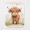 Highland cow baby burp cloth