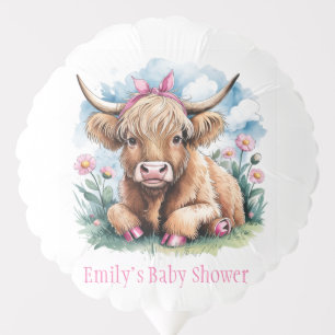 Highland Cow Baby Shower Bliss Balloon