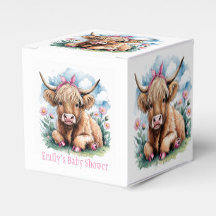 Highland Cow Baby Shower Bliss Favor Boxes
