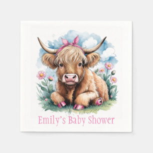 Highland Cow Baby Shower Bliss Napkins