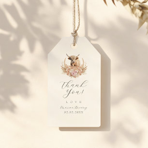 Highland Cow baby shower favor tag