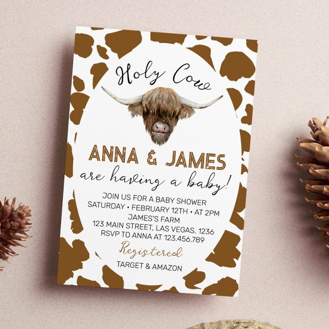 Highland Cow Baby Shower Invitation (Creator Uploaded)