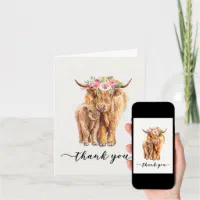 Printable Highland Cow Baby Baby Shower Invite (Download Now) 