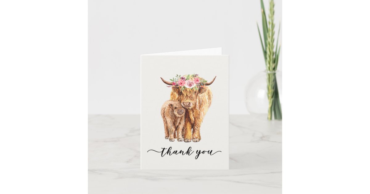 Printable Highland Cow Baby Baby Shower Invite (Download Now) 