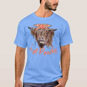 Highland Cow Bandana Just Peachy Western Country P T-Shirt