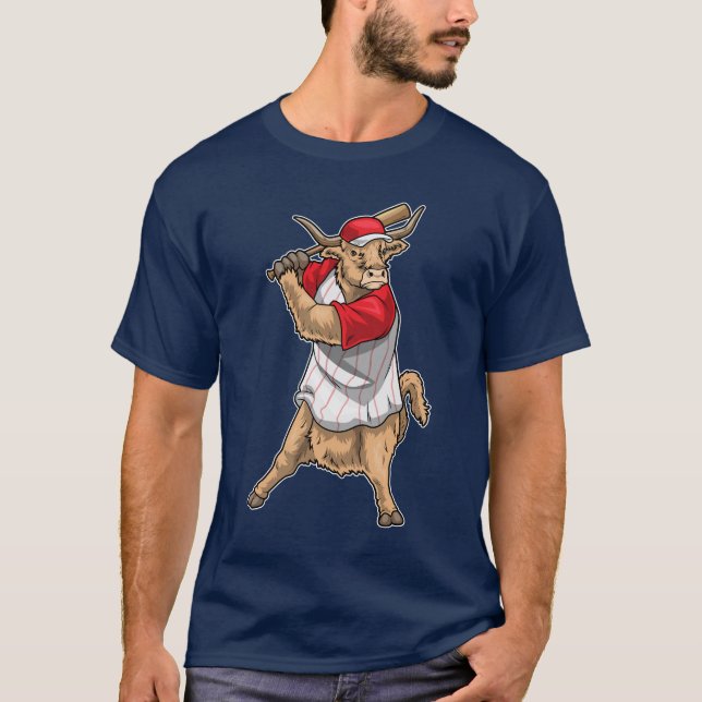 Highland cow Baseball Baseball bat T-Shirt (Front)