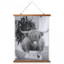 Highland Cow Bathtub Bathroom Art Fun Animal  Hanging Tapestry