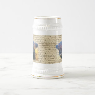 Highland cow beer stein