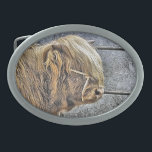 HIGHLAND COW BELT BUCKLE<br><div class="desc">An art design of a beautiful Highland Cow.</div>