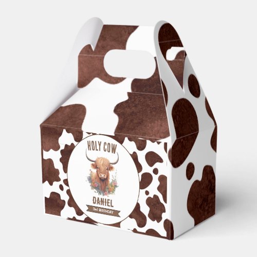 Highland Cow Birthday Favor Boxes
