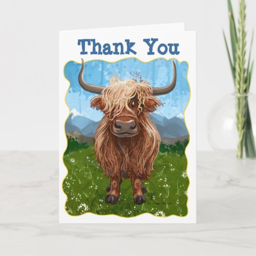 Highland Cow Birthday Party Thank You