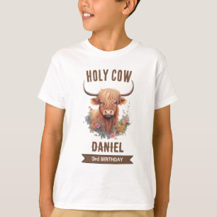 Highland Cow Birthday T-Shirt
