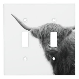 3dRose lsp_180300_6 Image of Black and White Cows in a Repeat Pattern Light Switch Cover 