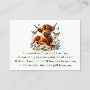 Highland Cow Books for baby Enclosure Card