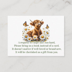 Highland Cow Books for baby Enclosure Card