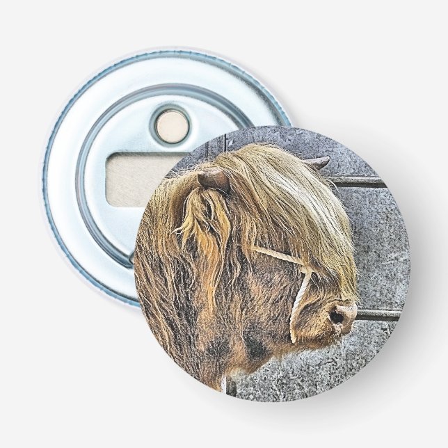 HIGHLAND COW BOTTLE OPENER (Front)