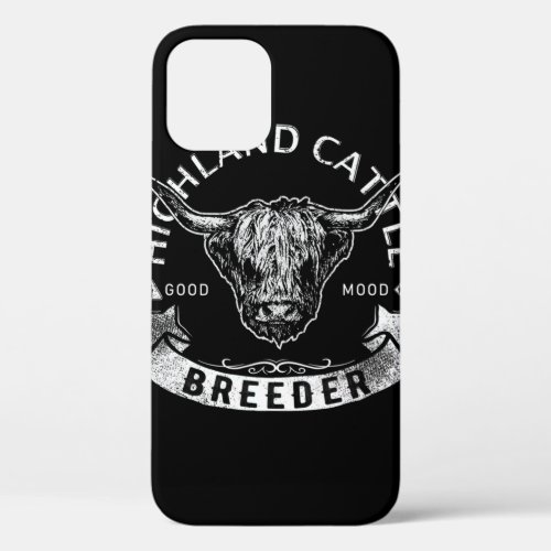 Highland Cow Breeder Amp Scottish Cattle Farmer P iPhone 12 Case