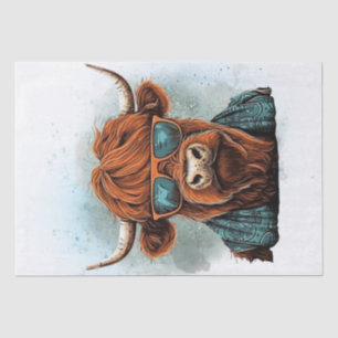 Highland Cow Bro Funny Highland Bull Tissue Paper