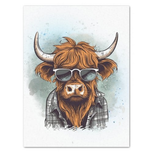 Highland Cow Bro Funny Highland Bull Tissue Paper