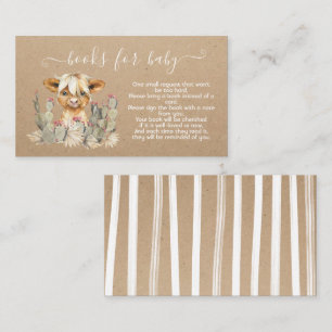 Highland cow cactus Books for baby Enclosure Card