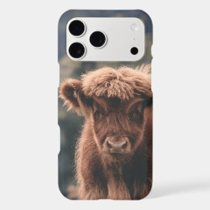 Highland cow calf autumn grass field iPhone 17 pro max case