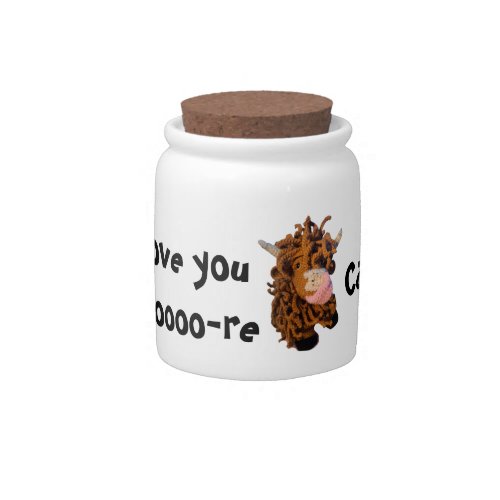 Highland Cow Candy Jar