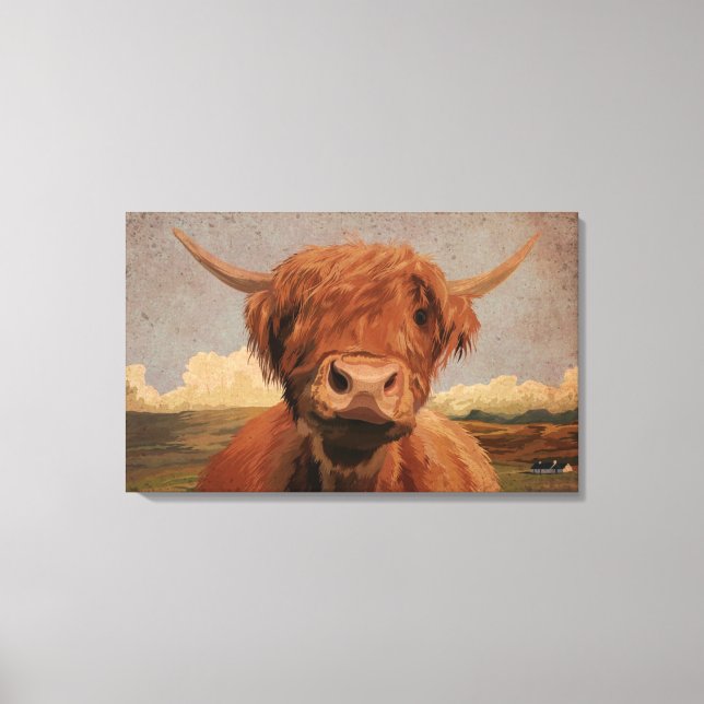 Highland Cow Canvas Print (Front)