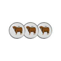Highland cow cartoon illustration