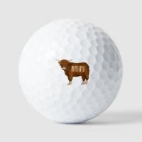 Highland cow cartoon illustration