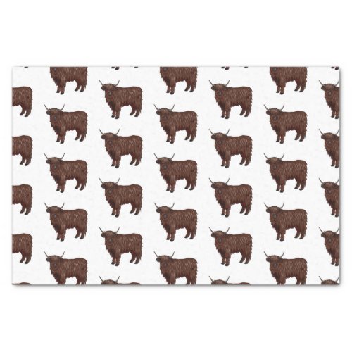 Highland cow cartoon illustration  tissue paper