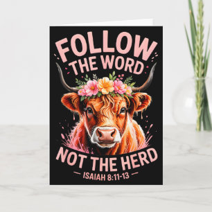Highland Cow Christian  Card