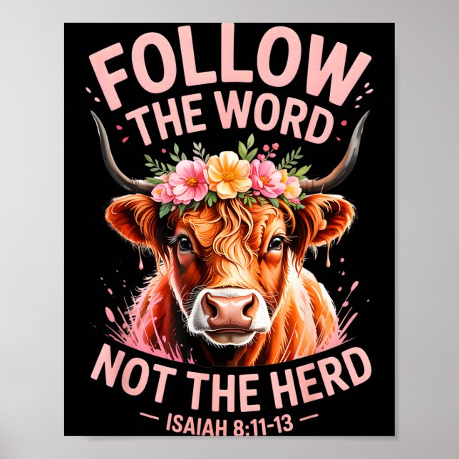 Highland Cow Christian  Poster (Front)