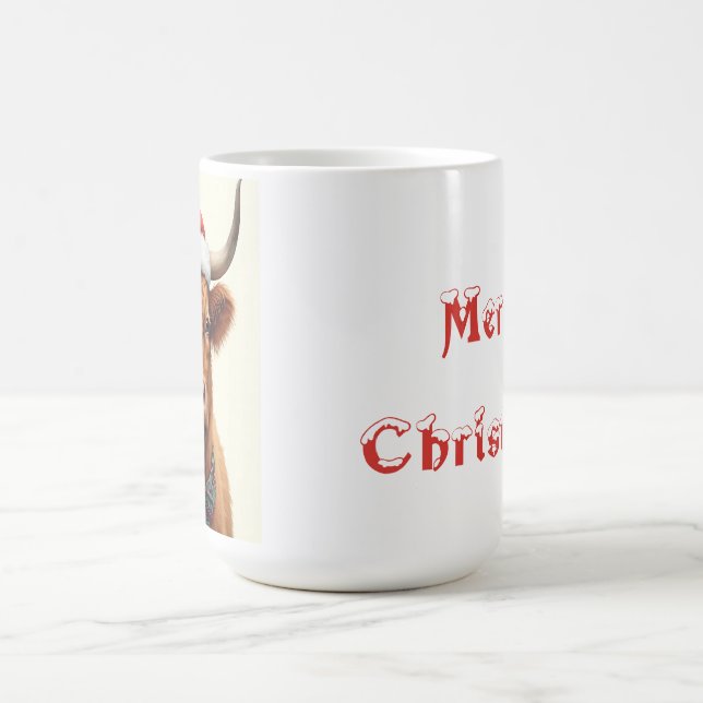 Highland Cow Christmas  Coffee Mug (Center)
