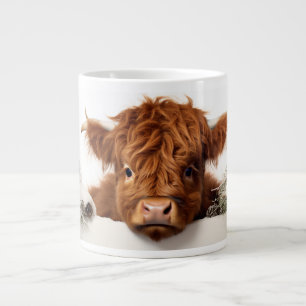 Highland Cow Christmas Giant Coffee Mug