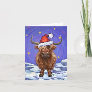 Highland Cow Christmas Holiday Card