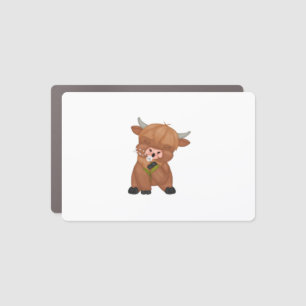 Highland Cow Christmas Merry and Bright, Scottish, Car Magnet