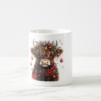 Highland Cow Christmas Mug Cozy Holiday Cattle Mug