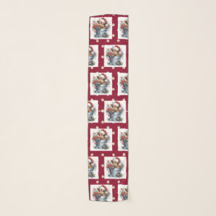 highland cow Christmas Scarf