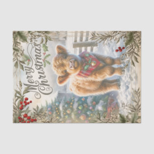 Highland Cow Christmas Tissue Paper
