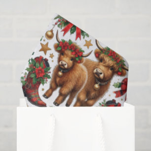 Highland Cow Christmas Wrapping Paper