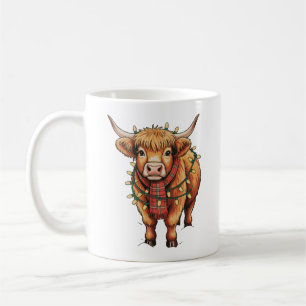 Highland Cow Christmas Xmas Santa Baby Wooly Farm Coffee Mug