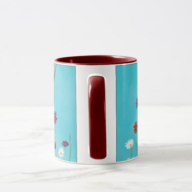 Highland Cow Chunky Mug Rufus, dark red Contrast (Handle)