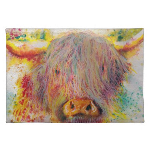 Highland Cow Cloth Placemat